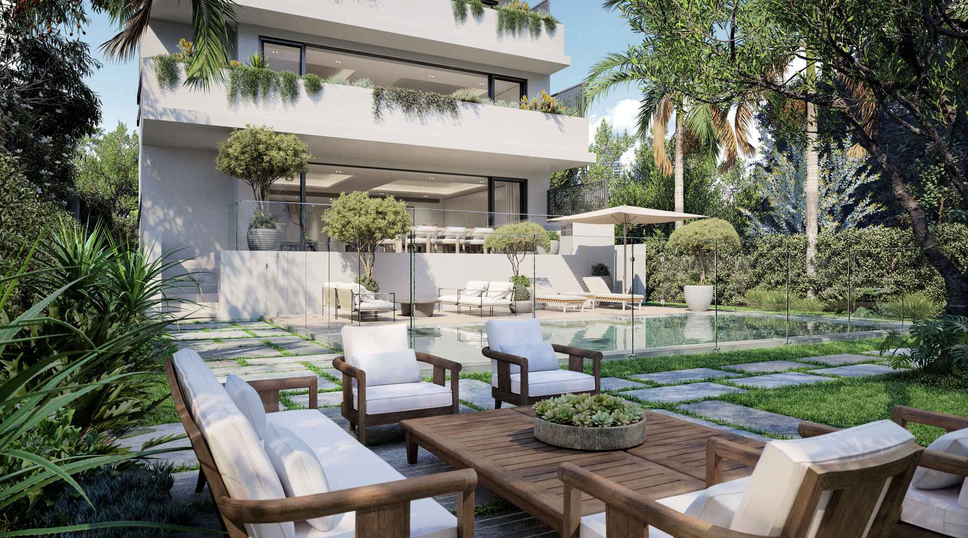 Belle De Vie, Residence 1 - Garden apartment with private pool, 58 Bellevue Road Bellevue Hill